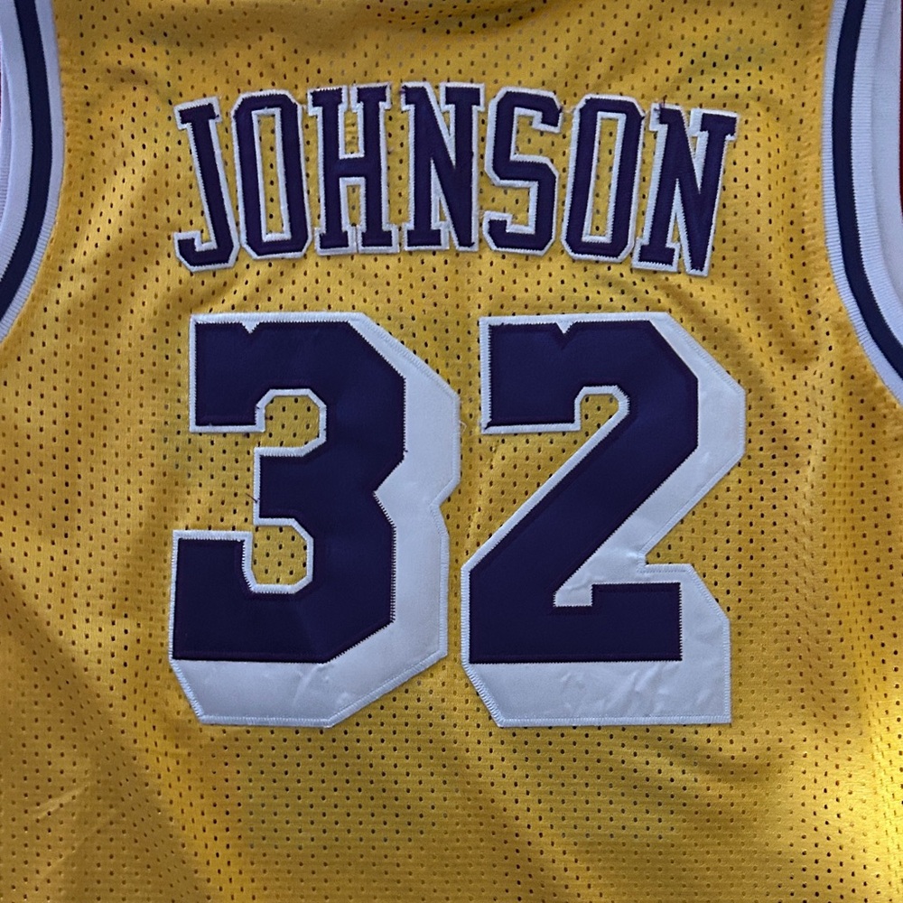 Adidas Yellow Lakers Jersey #32 - Picture 4 of 4